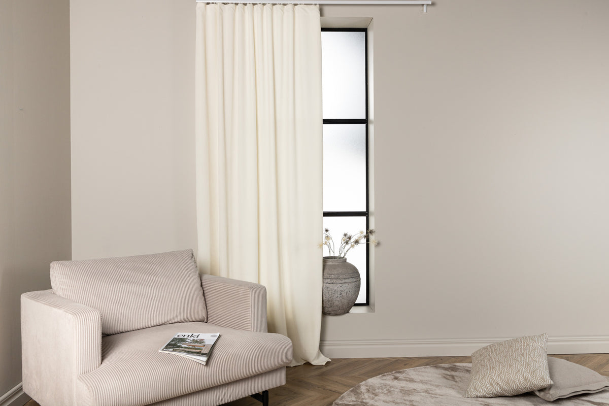 Elma gardiner 140x290, off-white (manchesterkänsla)