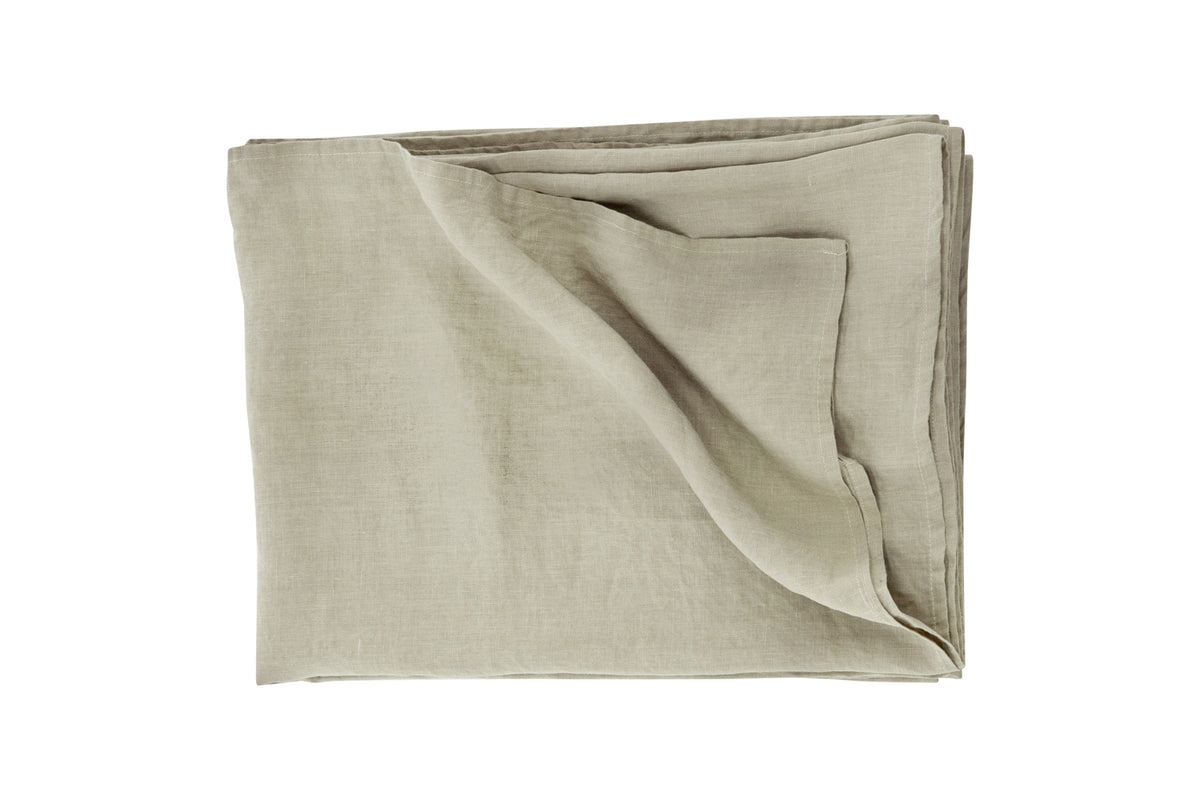 Milo överkast i linne 260 x 260 cm, beige