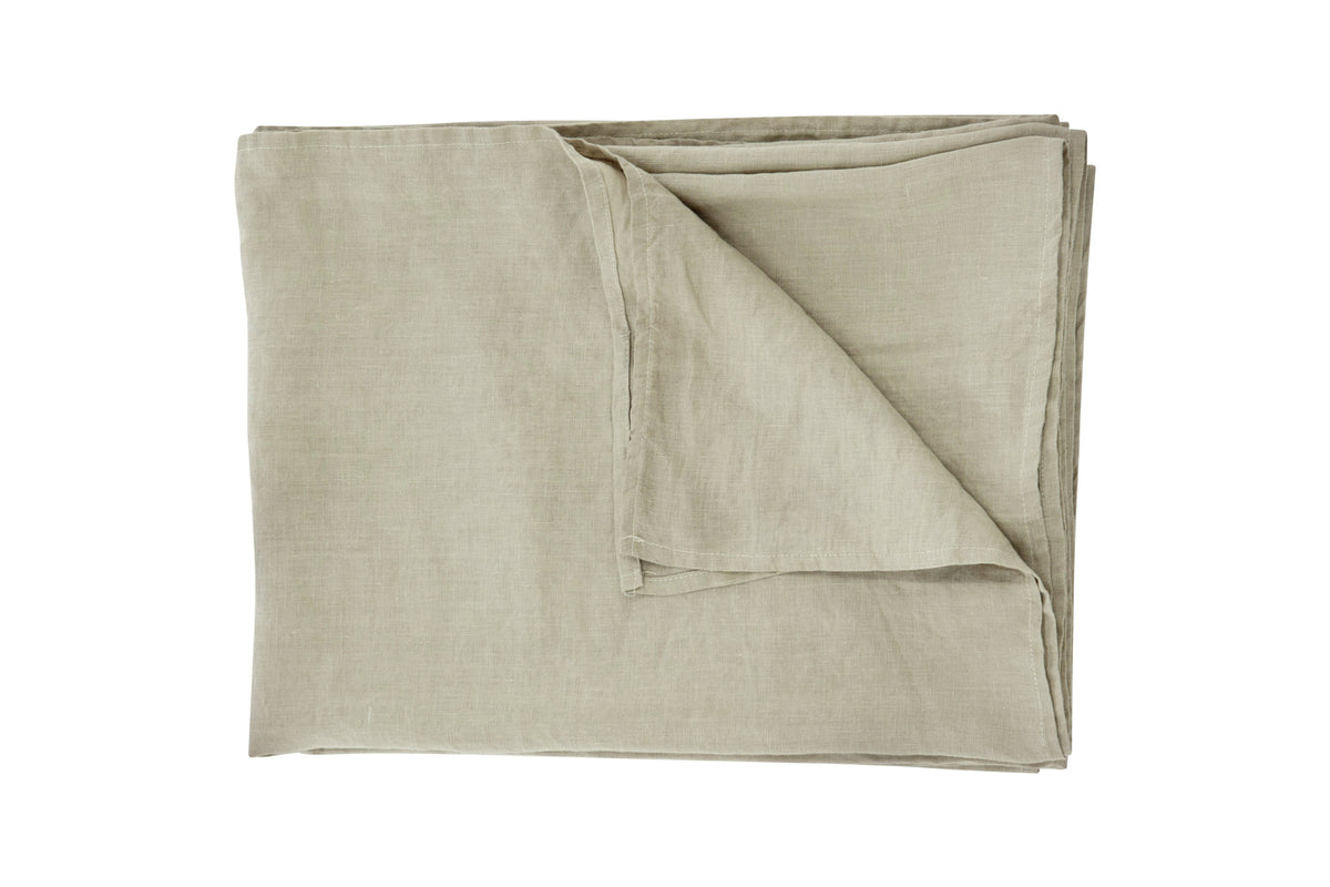 Milo överkast i linne 260 x 260 cm, beige