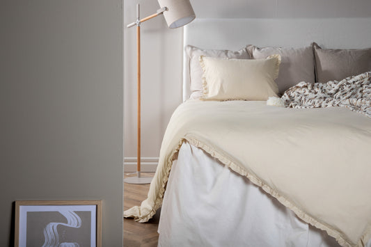 Lias påslakanset i bomull 200 x 150 cm, beige