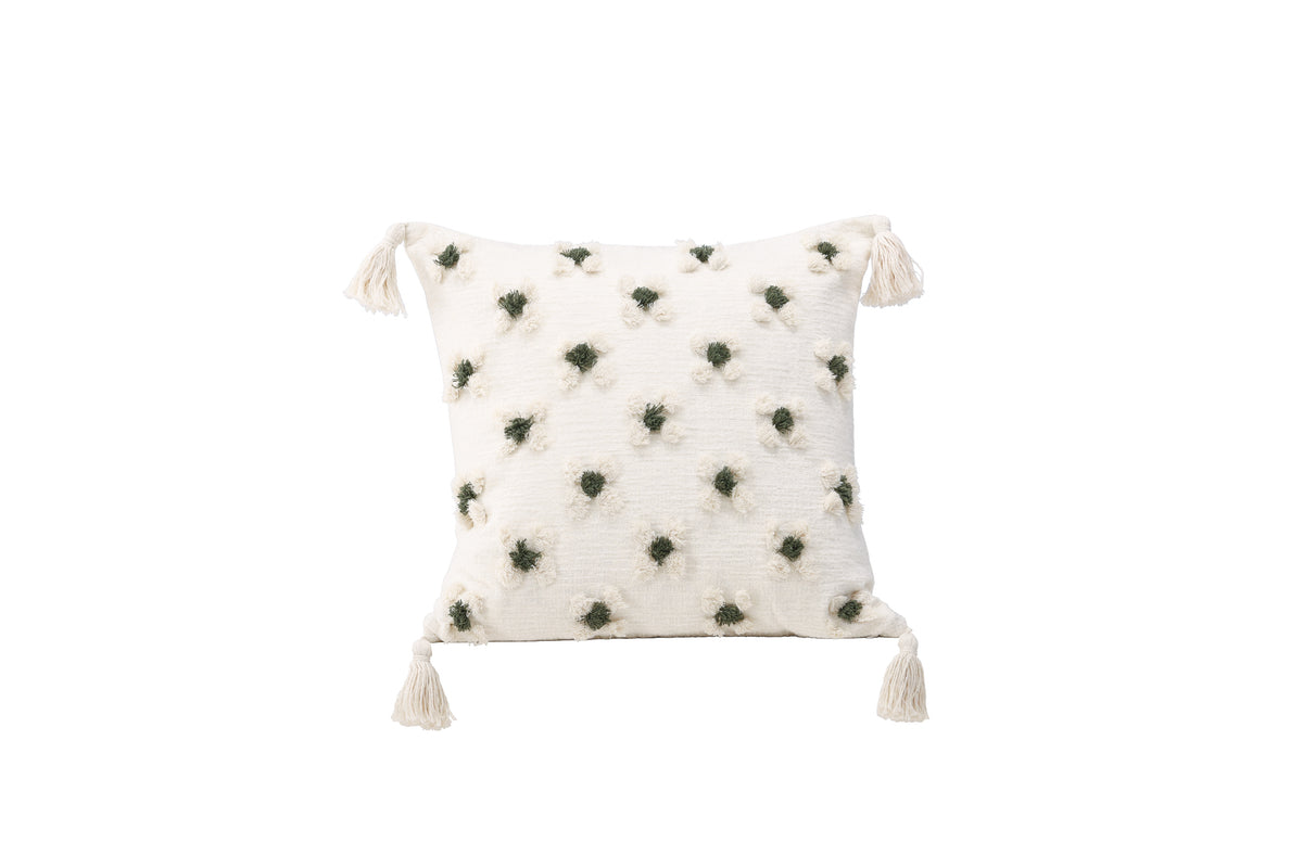 Millie blommönstrat kuddfodral 45 x 45 cm, vit