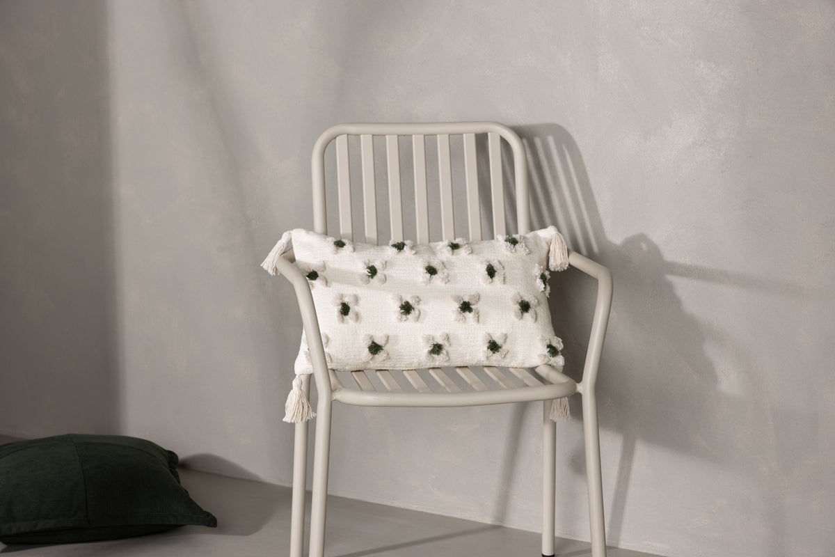 Millie blommönstrat kuddfodral 30 x 50 cm, vit