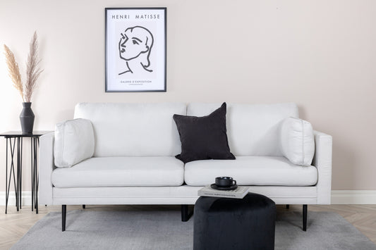 Boom soffa, ljusbeige/vit