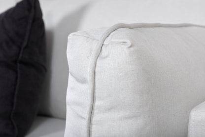 Boom soffa, ljusbeige/vit