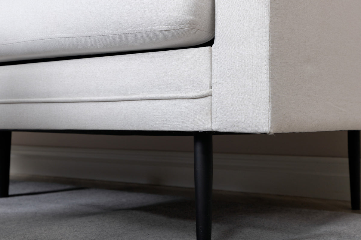 Boom soffa, ljusbeige/vit