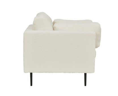 Boom fåtölj, vit teddytyg