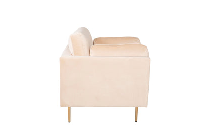 Boom fåtölj, ljusbeige/träben