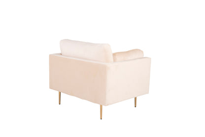 Boom fåtölj, ljusbeige/träben