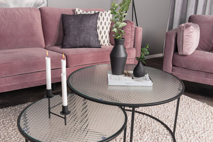 Boom fåtölj, rosa/metallfärgade ben