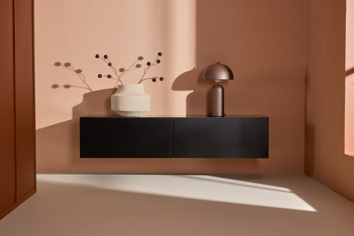 Frihamn byrå, svart 160x45x35