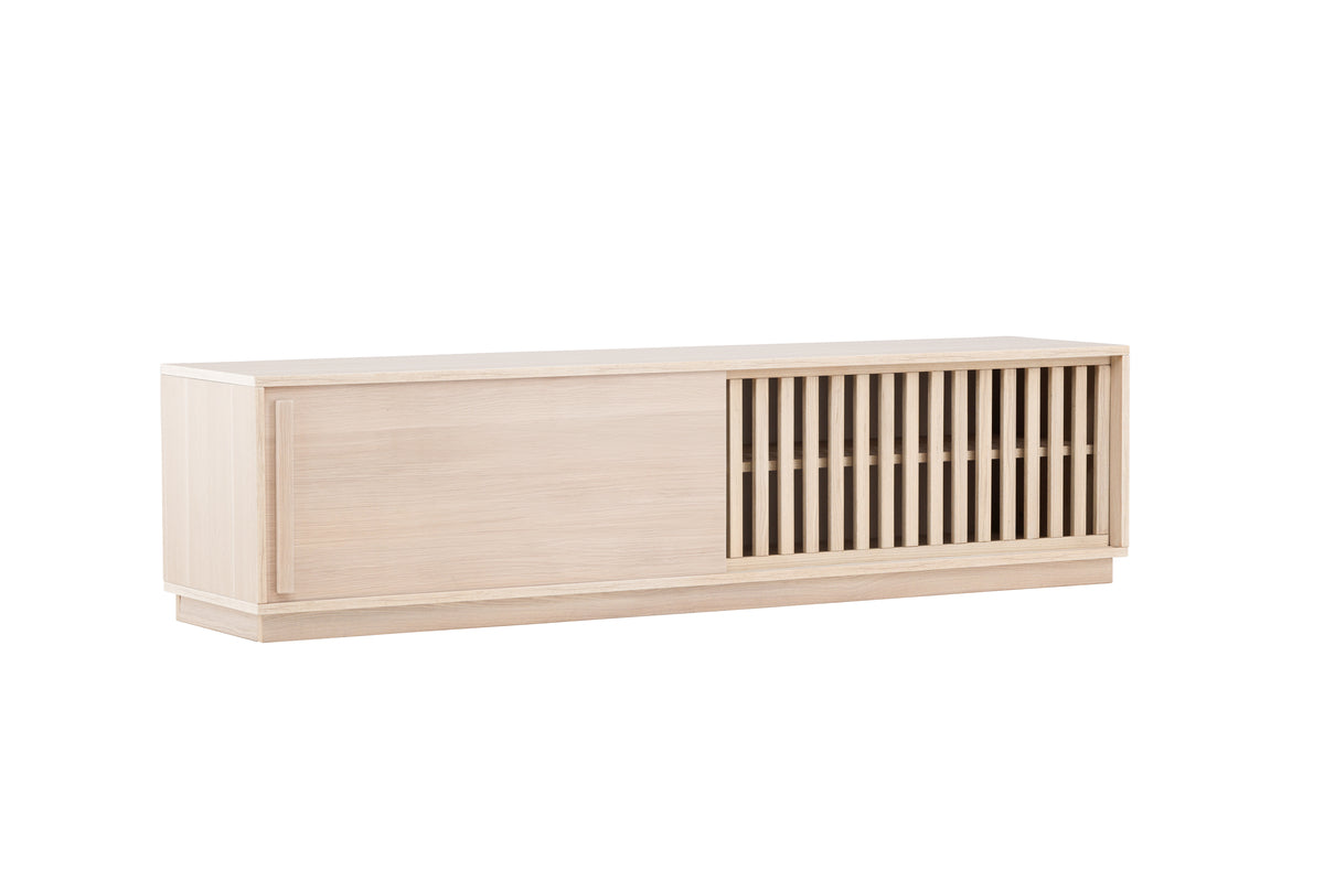 Lugo tv-bänk, vitputsad