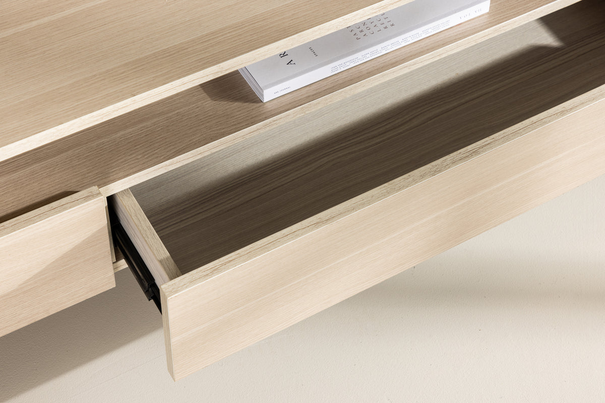 Navarra tv-bänk, vitputsad