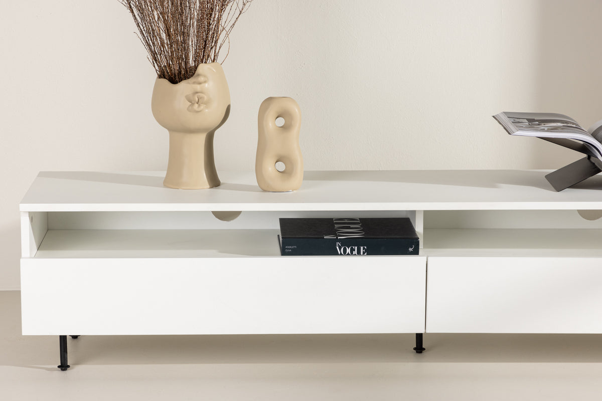 Navarra tv-bänk, vit