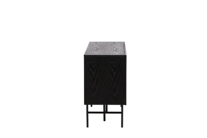 Björkön skåp, svart 75x150x42