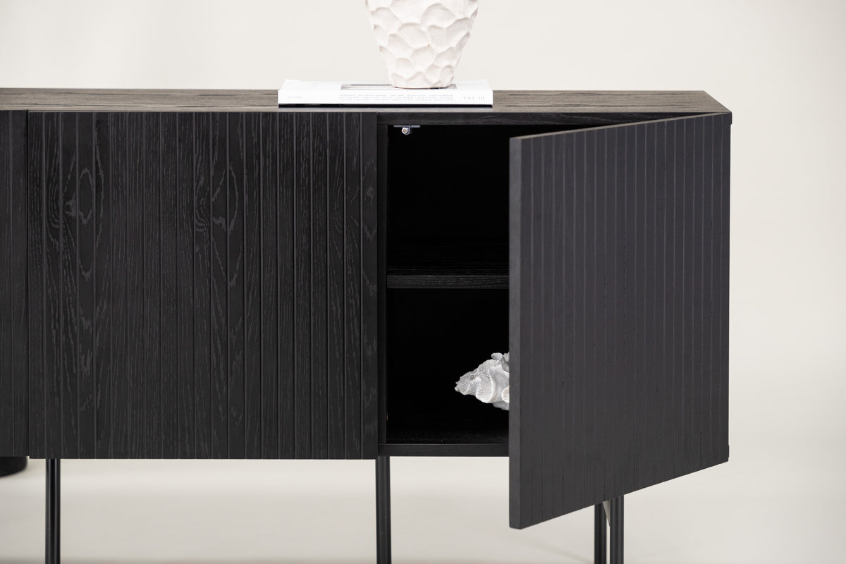 Björkön skåp, svart 75x150x42