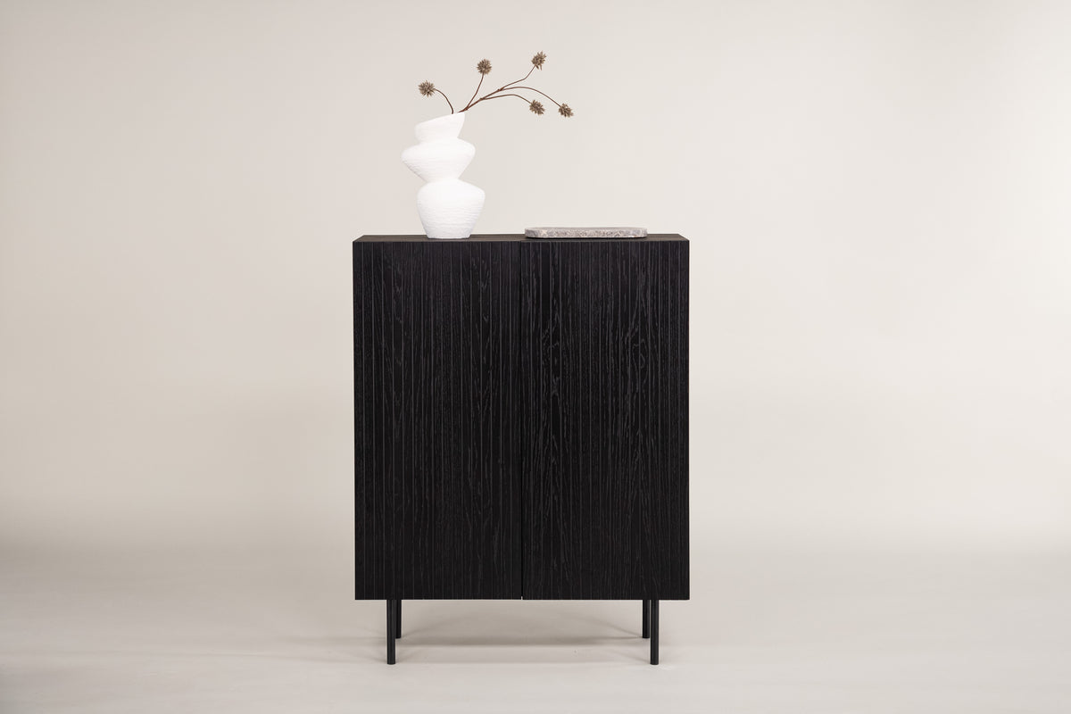 Björkön skåp, svart 103x80x30