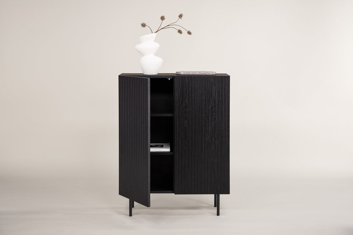 Björkön skåp, svart 103x80x30