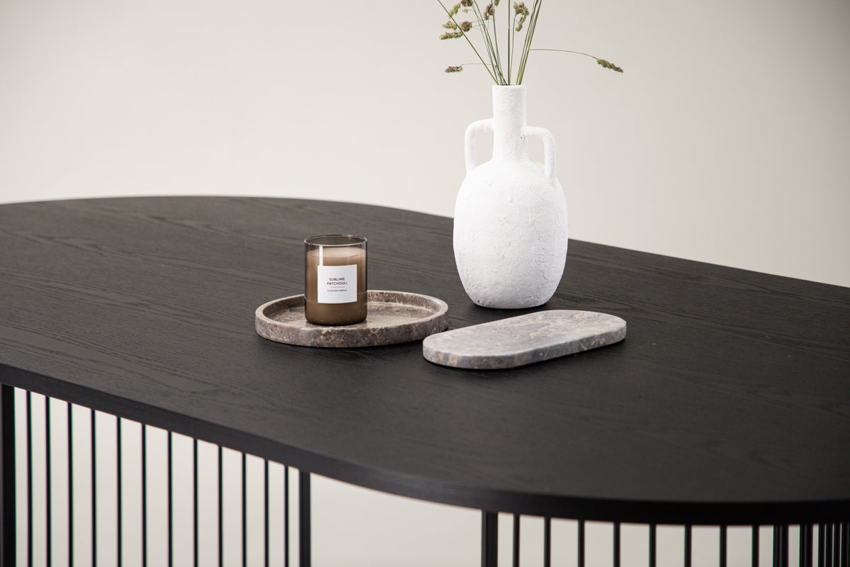 Hamneskär matbord, svart