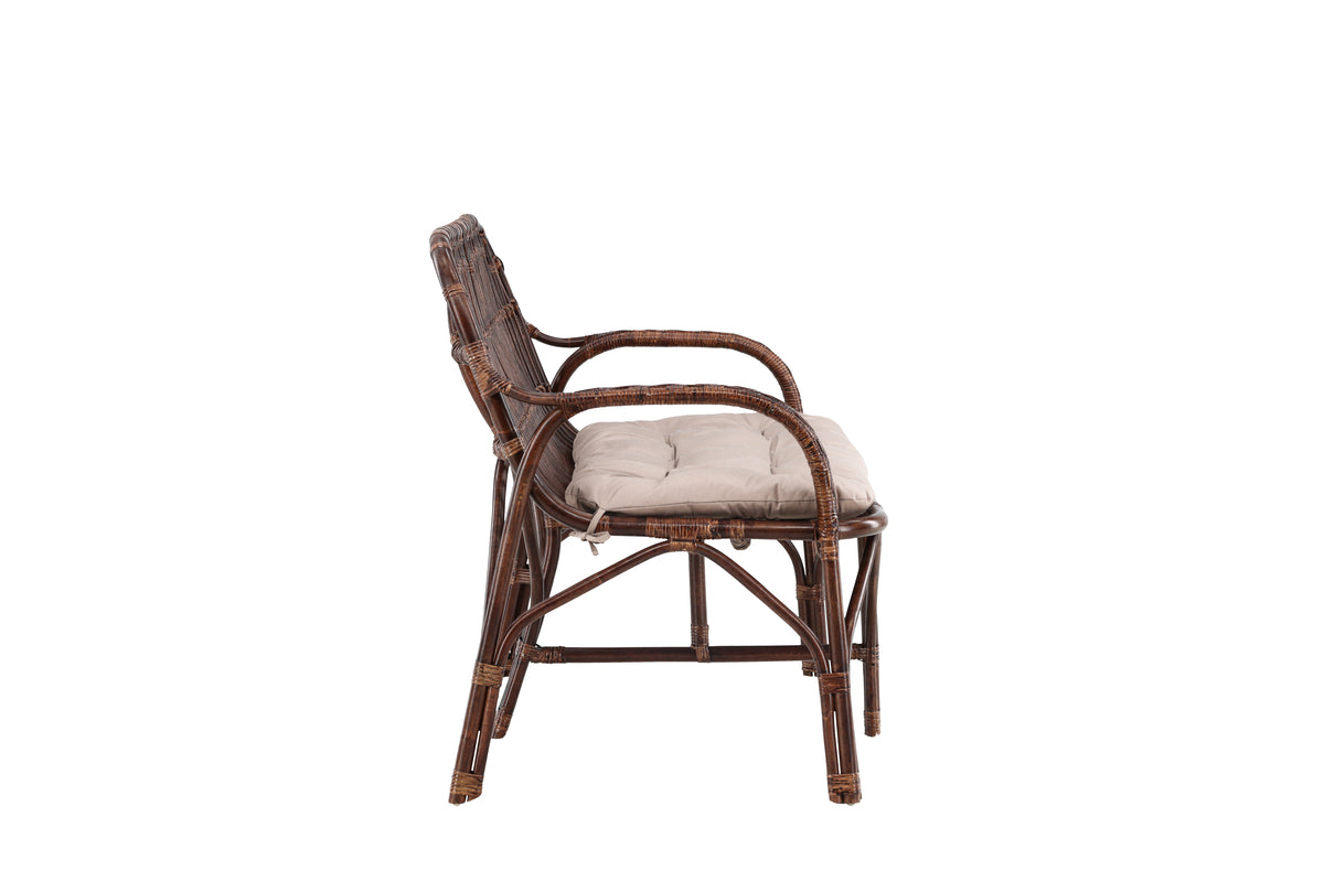 Nella 2-sitssoffa, mörk valnöt