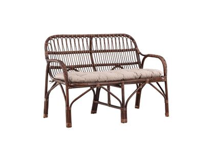 Nella 2-sitssoffa, mörk valnöt