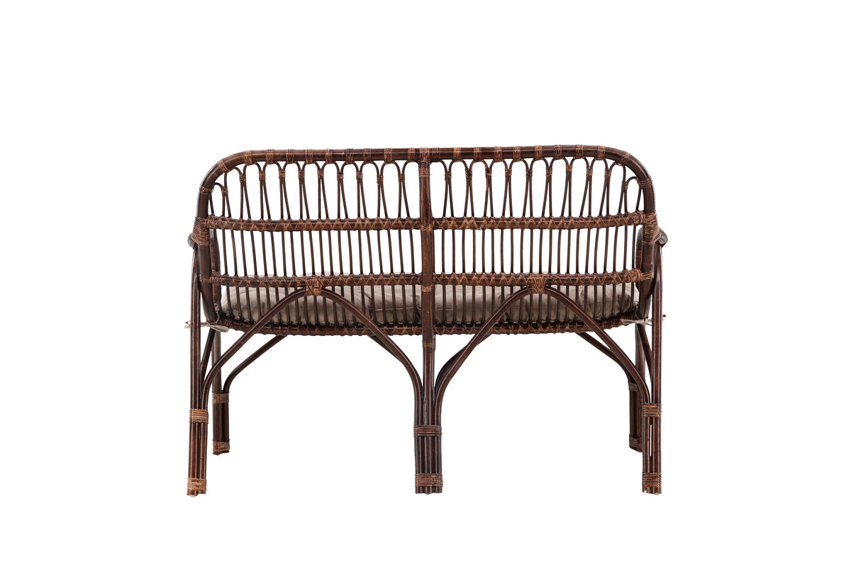 Nella 2-sitssoffa, mörk valnöt