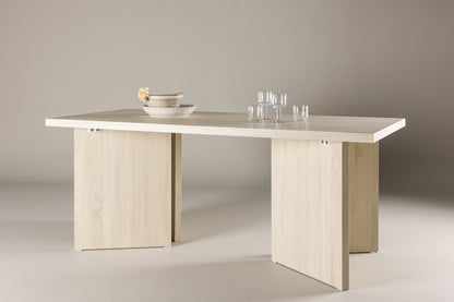 Bassholmen matbord, 180x90 vitputsad