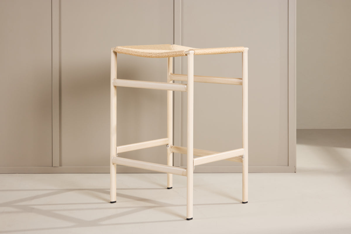 Polly barstol utan ryggstöd, beige