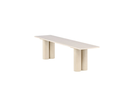 Olivia bänk, vitputsad