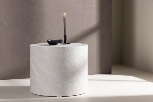 York soffbord ⌀50, grå