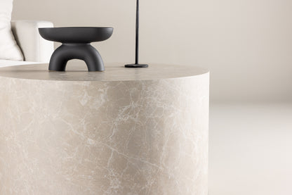 York soffbord ⌀80, beige