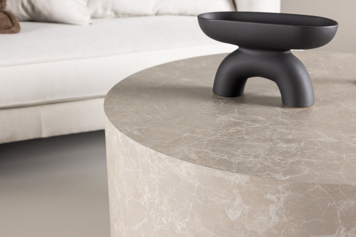 York soffbord ⌀80, beige