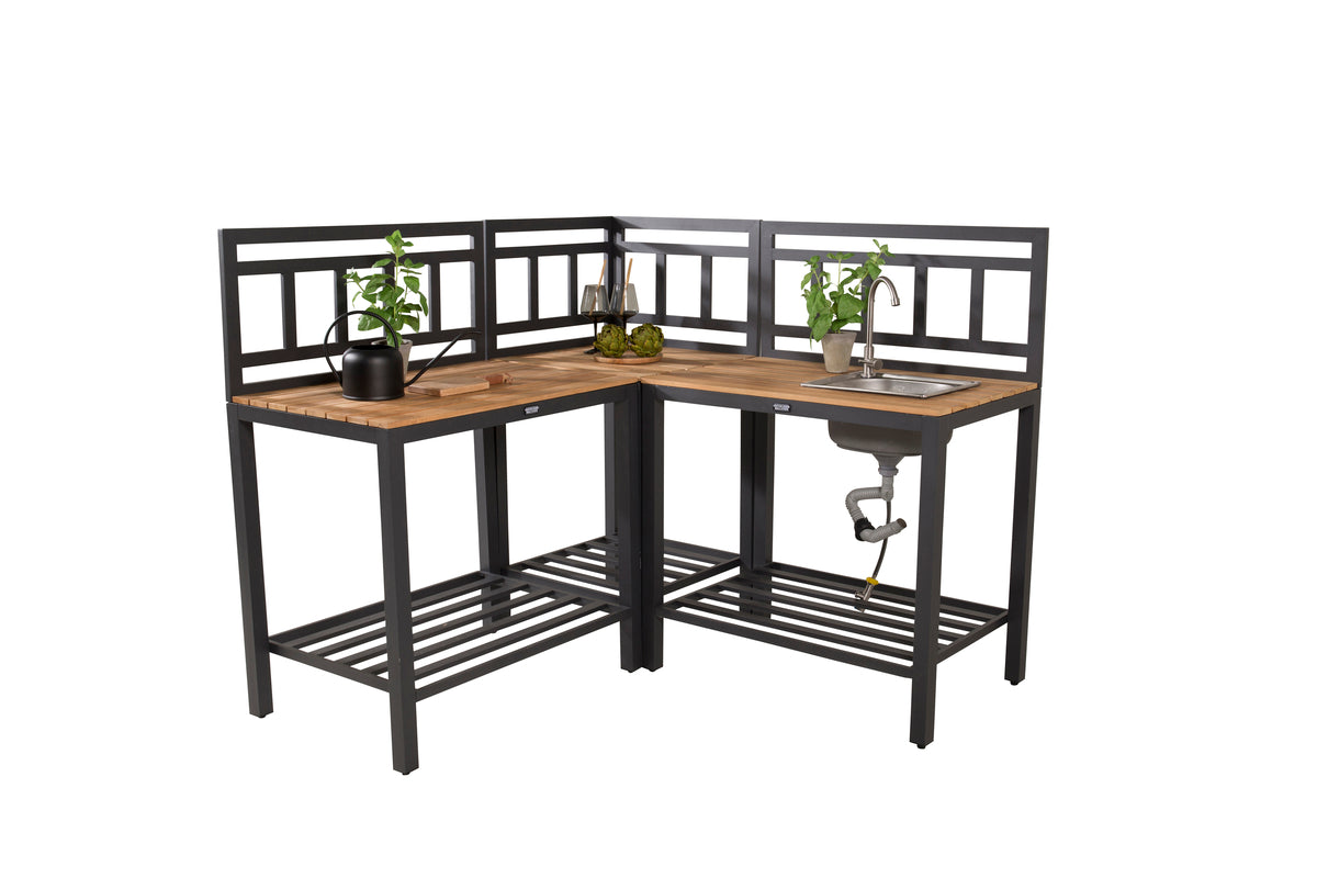 Mexico utekök, hörnsektion (teak)