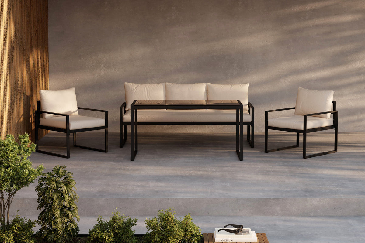 Catania soffgrupp, svart/beige