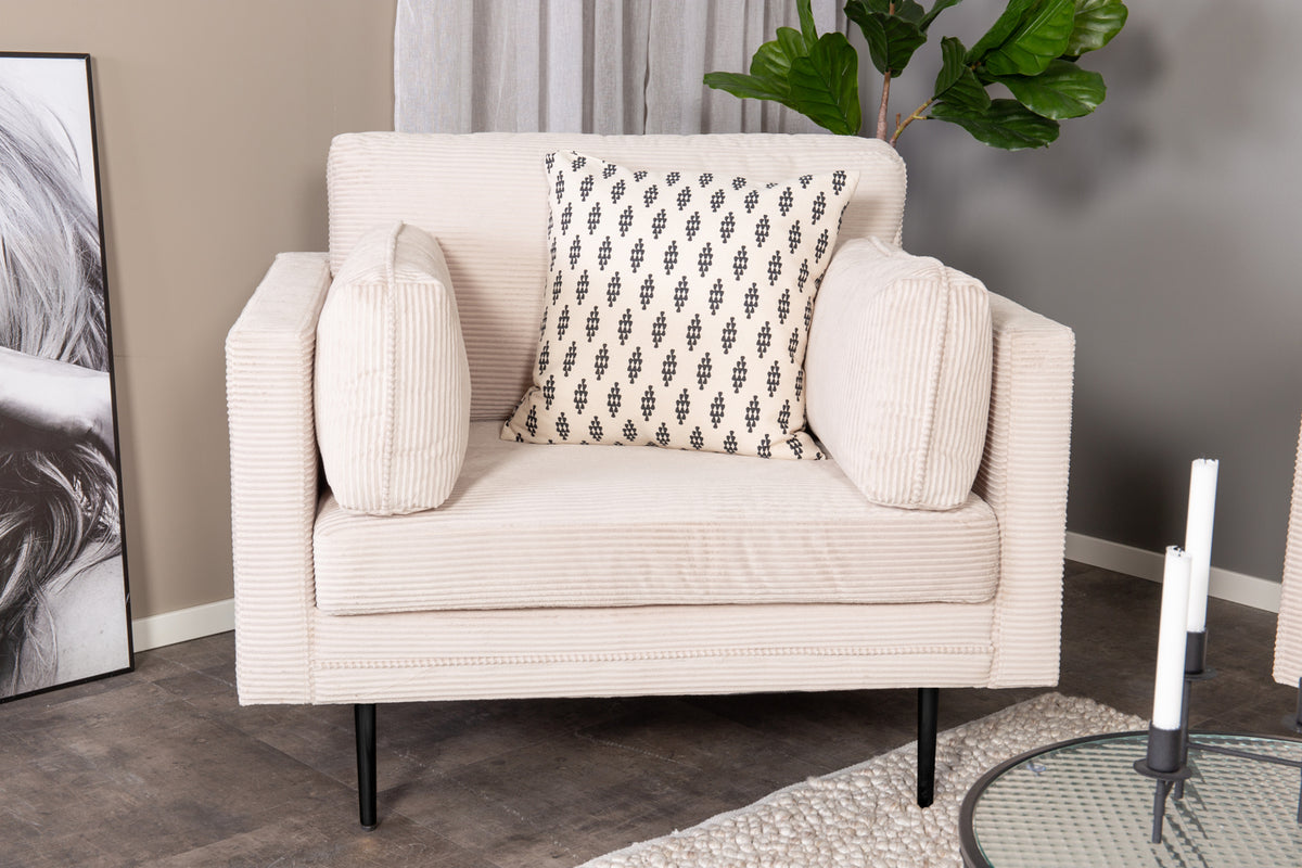 Boom fåtölj, grå (manchester)