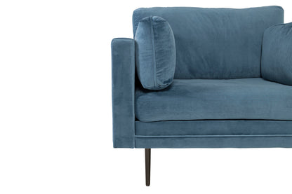 Boom fåtölj, blå/svarta ben