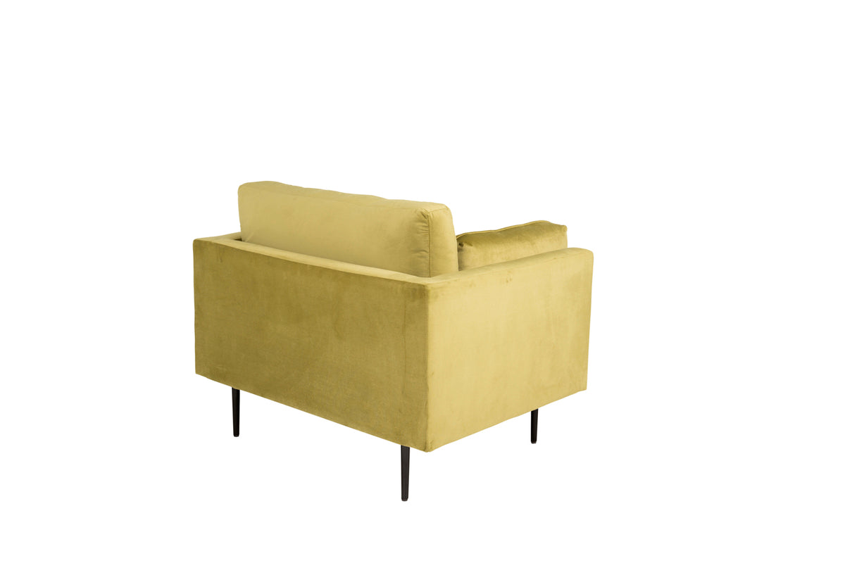 Boom fåtölj, grön/svarta ben