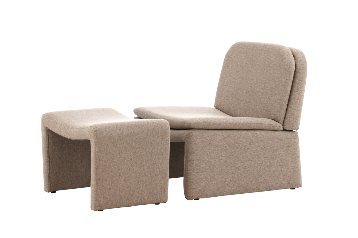 Bonn fåtölj & fotpall