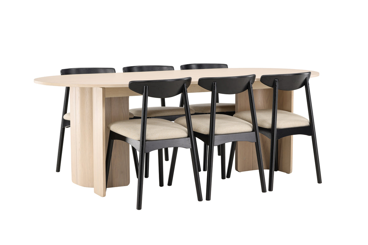 Ven & Tyresö matgrupp, svart/natur