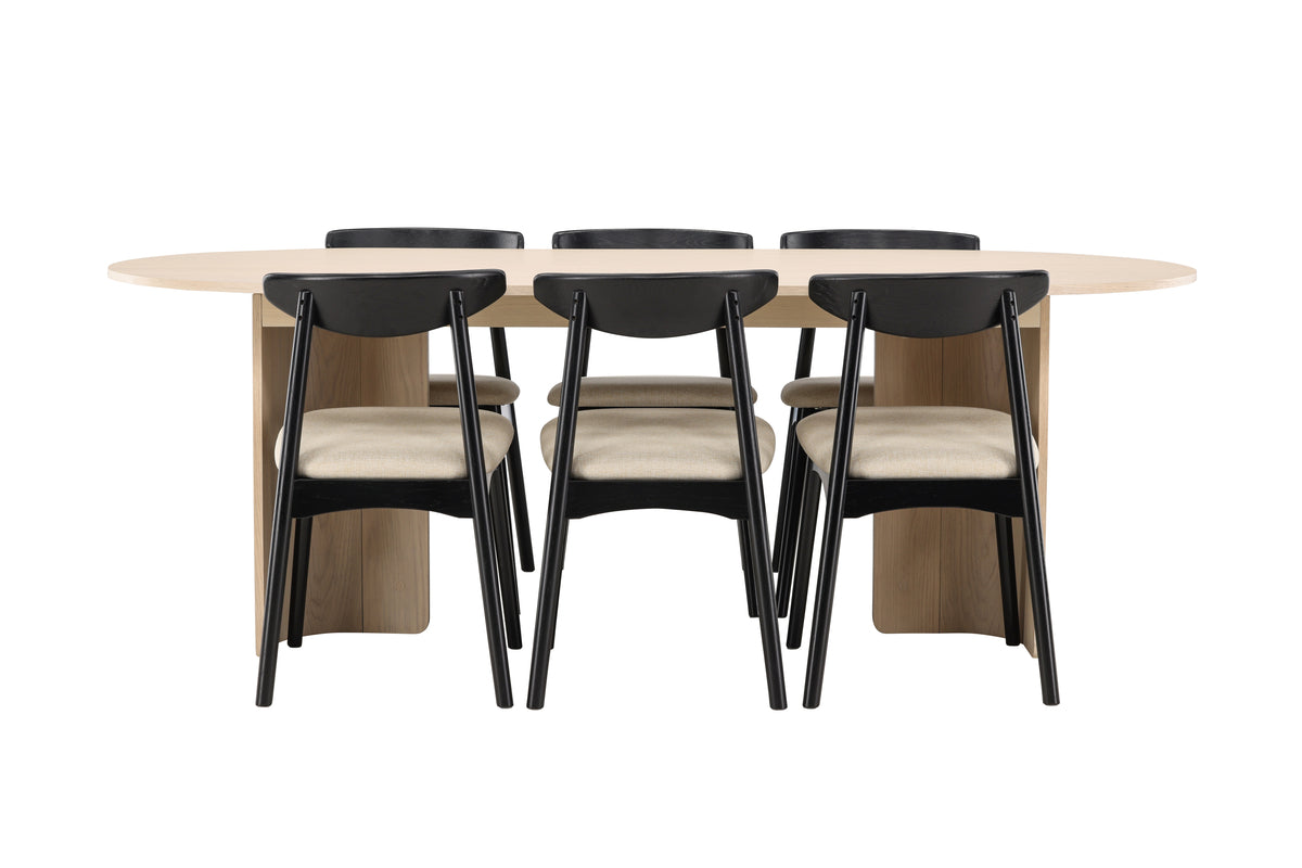 Ven & Tyresö matgrupp, svart/natur