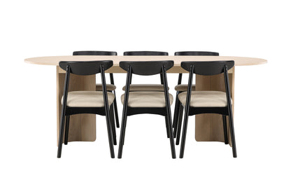 Ven & Tyresö matgrupp, svart/natur